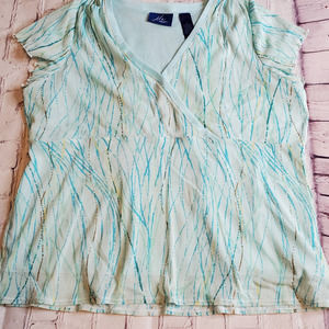 JH Collectibles Cap sleeve Blouse Size 1X C0320